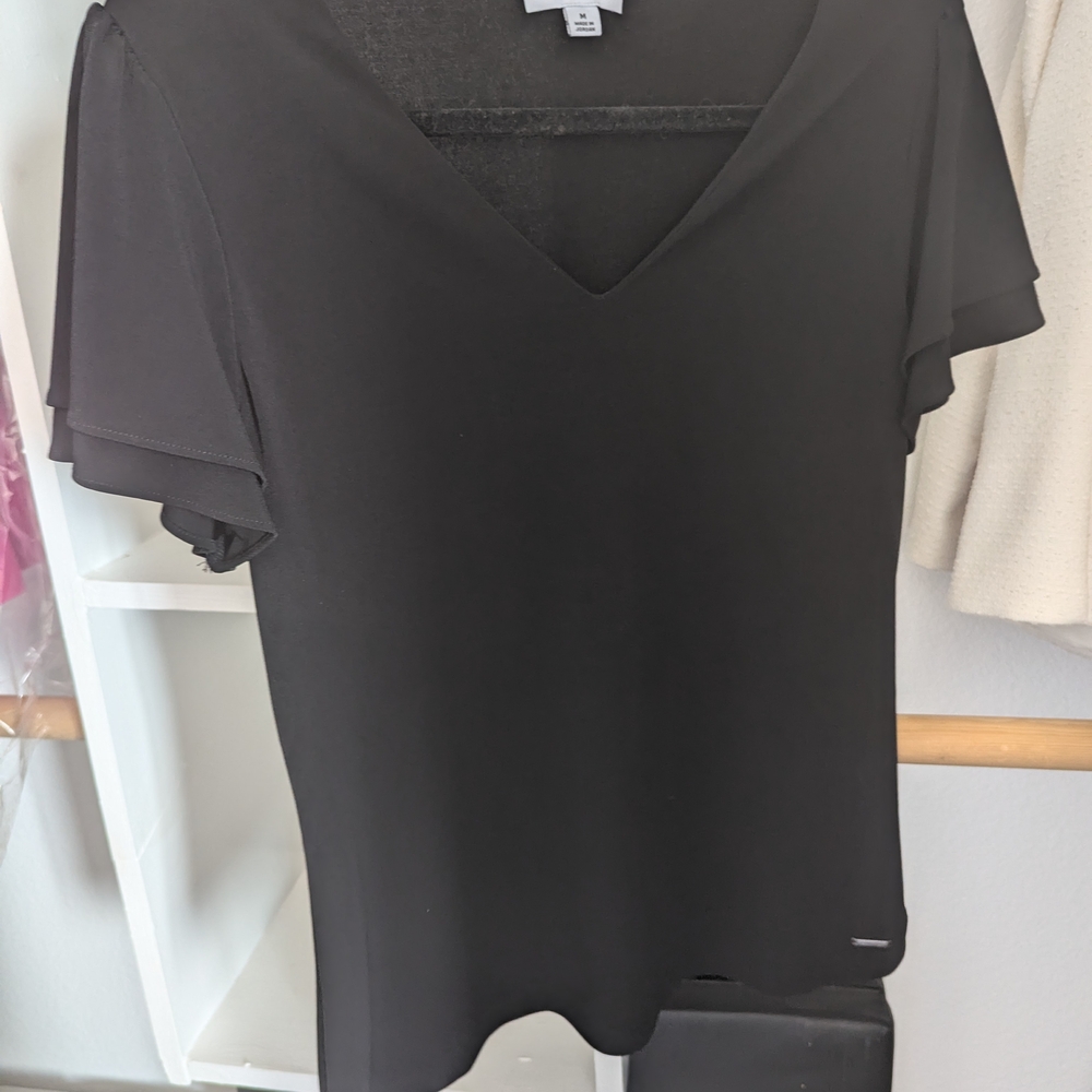 Calvin Klein Black Short Sleeve Blouse